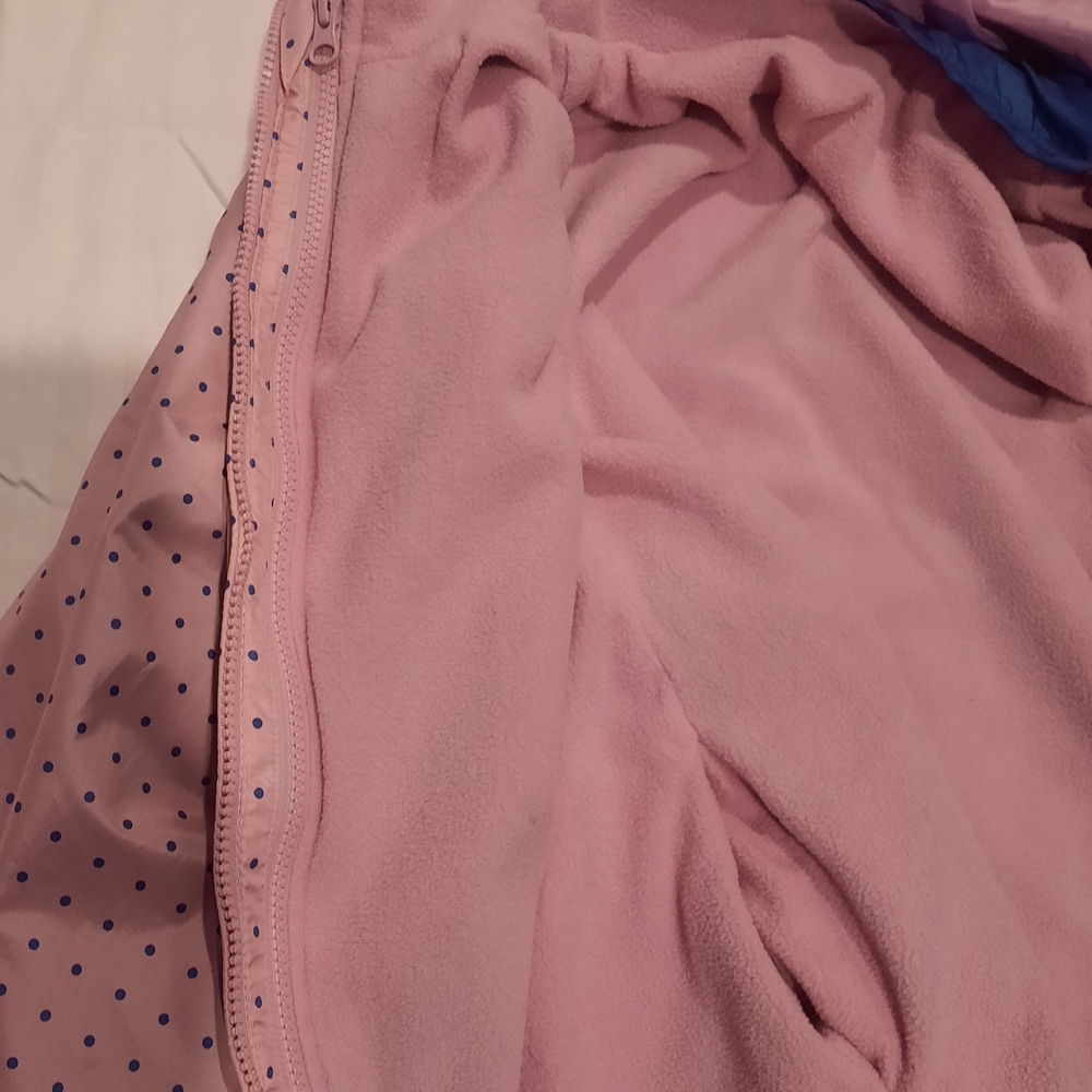 OshKosh B'gosh Pink Raincoat with Blue Dots - Picture 3 of 6
